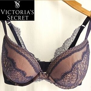 Victoria's Secret Very Sexy Blue Lace Push-up Bra 34D